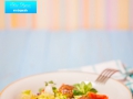 Insalata colorata con polpette